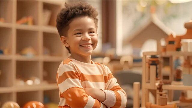 Diverse toys for children in a multicultural kindergarten setting. Concept Multicultural Kindergarten, Diverse Toys, Educational Play, Inclusive Environment, Child Development