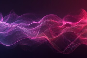 A colorful wave of light with a dark background
