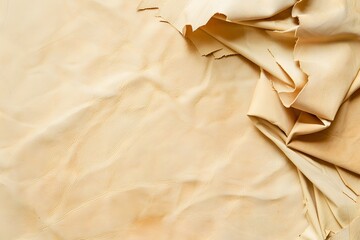 Beige Leather Background Texture with Copy Space