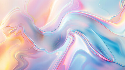 Fototapeta premium Abstract mother-of-pearl background with smooth waves in pastel colors.