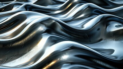 Liquid Chrome: Waves Background