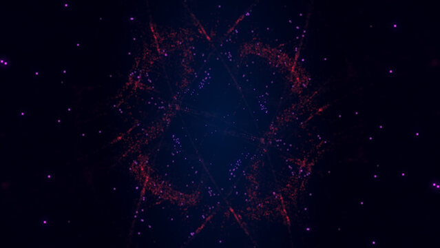 Abstract Particles Sphere Loop Background