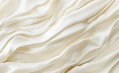 Obraz premium Creamy White Satin Fabric Drape Texture