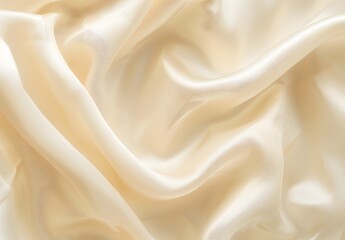 Obraz premium Creamy White Satin Fabric Background