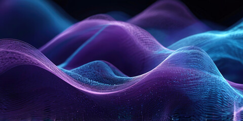 Obraz premium Abstract background with blue purple sound waves
