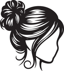 Girl Hairstyle Vector Illustration