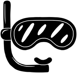sport illustration scuba silhouette snorkel logo equipment icon mask outline sea diver goggles underwater water swim ocean dive summer shape snorkeling adventure fin for vector graphic background