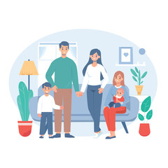 Illustration flat Family concept