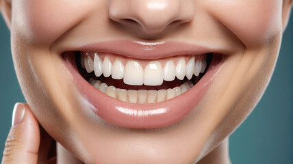 Obraz premium Celebrating the transformative impact of cosmetic dentistry in enhancing smiles and boosting confidence, improving both dental aesthetics and self-esteem, Generative AI