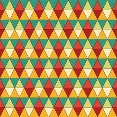 Seamless pattern of triangular grids arranged in a tessellating pattern, reminiscent of mosaic tiles, Generative AI
