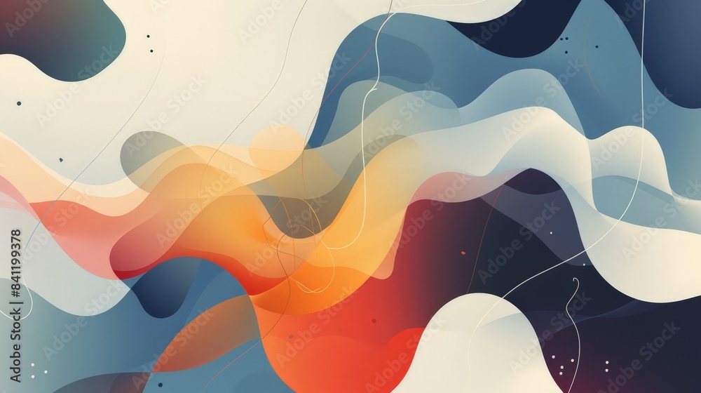 Poster create an abstract design that embodies the essence of transformation and change, with morphing shap