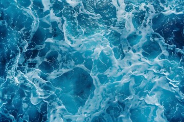 Obraz premium Aerial View of Ocean Water Texture