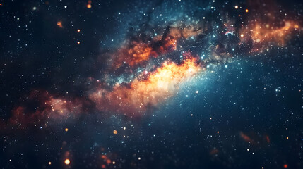 Naklejka premium High definition star field background . Starry outer space background texture . Colorful Starry Night Sky Outer Space background