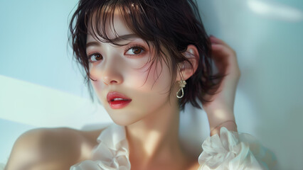 女性 かわいい 美しい 日本人ショートヘア