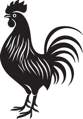 silhouette of a rooster