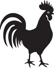silhouette of a rooster