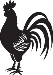 silhouette of a rooster