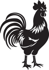 silhouette of a rooster
