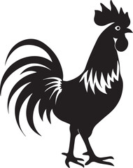 silhouette of a rooster