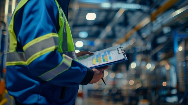 The engineer inspecting checklist