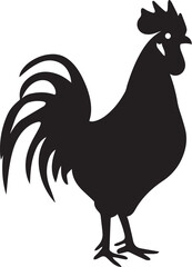 silhouette of a rooster
