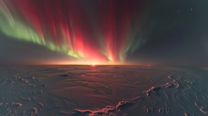 Aurora view at the North Pole