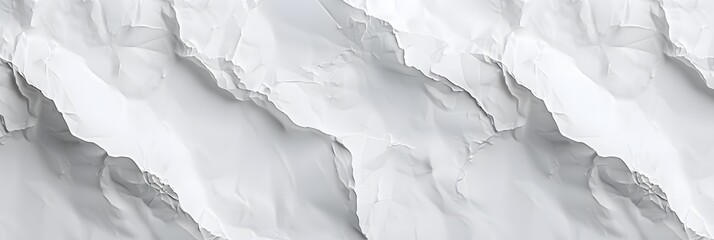 Abstract White Crumpled Paper Texture Background