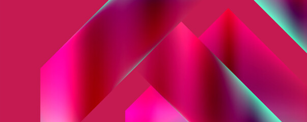 Neon color abstract geometric shapes background design. Vector Illustration For Wallpaper, Banner, Background, Card, Book Illustration, landing page