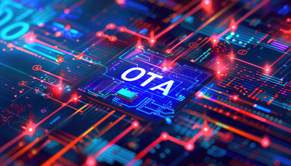 Over-the-Air OTA Update Concept.