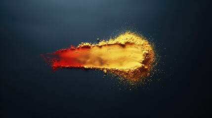 Fototapeta premium Abstract Colorful Paint Strokes On Black Background