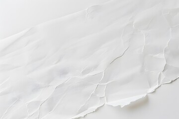 Obraz premium White Paper Texture With Torn Edge, Minimalist Background