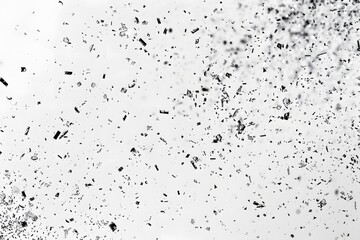 Abstract Black Particles on White Background