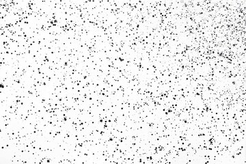 Abstract Black Dots Scattered On White Background