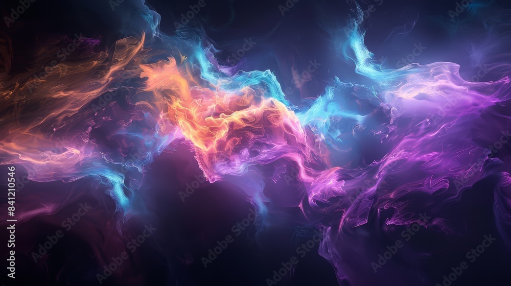 Poster design an abstract visual that represents the idea of light and shadow, with contrasting areas of br