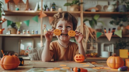 Fototapeta premium child playing with toy