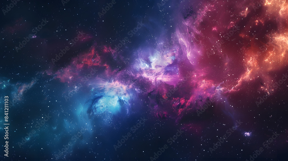 Canvas Prints nebula and galaxies in space. abstract cosmos background