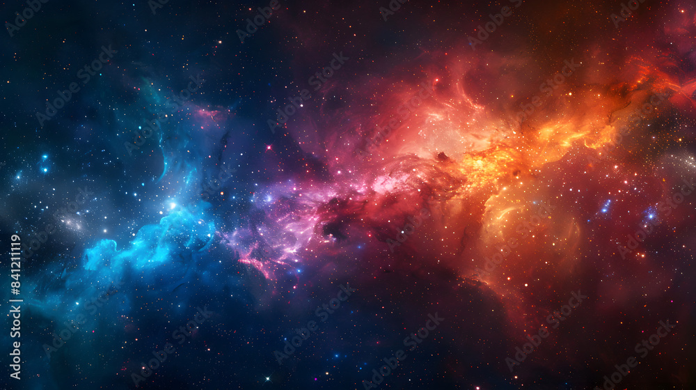 Canvas Prints nebula and galaxies in space. abstract cosmos background
