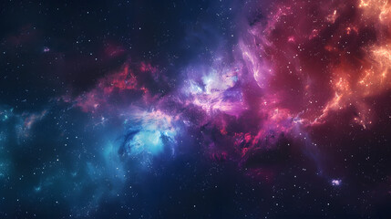 Obraz premium Nebula and galaxies in space. Abstract cosmos background