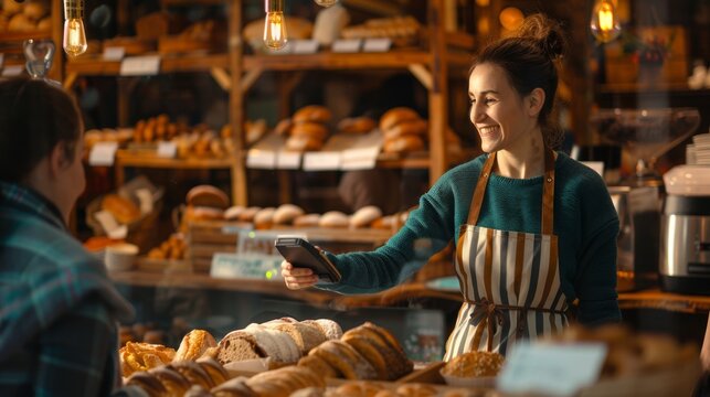 Woman at the Bakery Counter