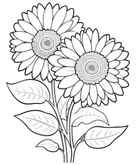 illustration of a sunflower