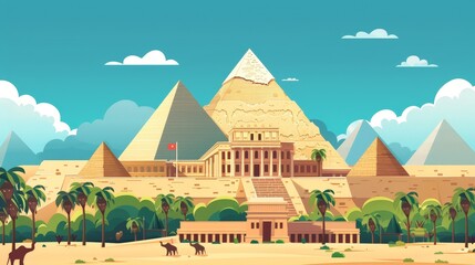 Design an infographic on the cultural and historical significance of iconic construction landmarks, such as the Great Wall of China, the Pyramids of Giza, and the Eiffel Tower