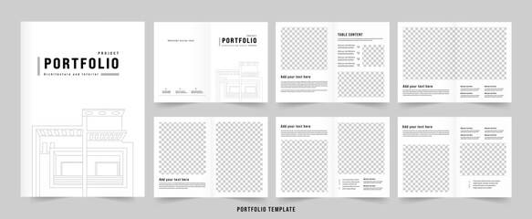 Architecture Portfolio Magazine Design, a4 standard size print ready brochure template