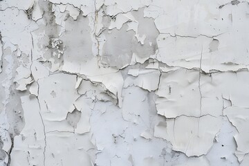 Obraz premium Cracked & Peeling White Wall Texture