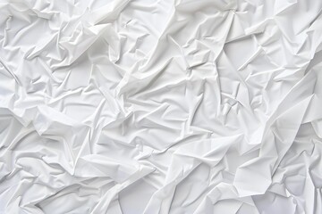 Obraz premium Abstract White Fabric Texture with Creases and Folds