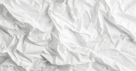 Obraz premium Abstract White Crumpled Paper Texture Background