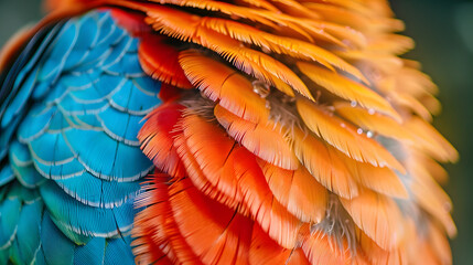 Fototapeta premium plumage background of bird closeup