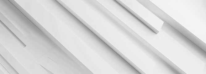 Obraz premium Abstract White Geometric Shapes Diagonal Lines 3D Rendering