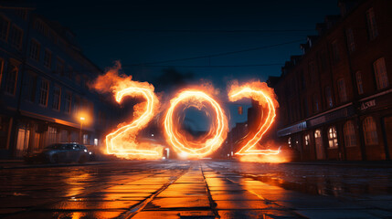 lightpainting years number 202