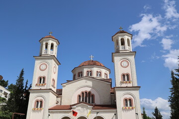 Fototapeta premium The orthodox cathedral Saint Demetrius in Berat- Albania 