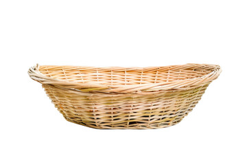 Obraz premium A basket is sitting on a white background